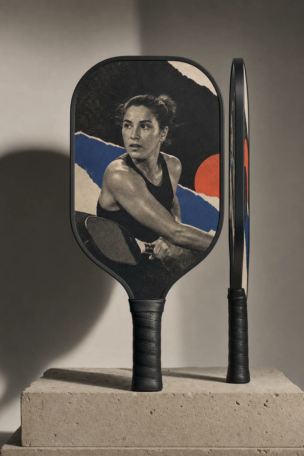 Editorial portrait custom pickleball paddle direction